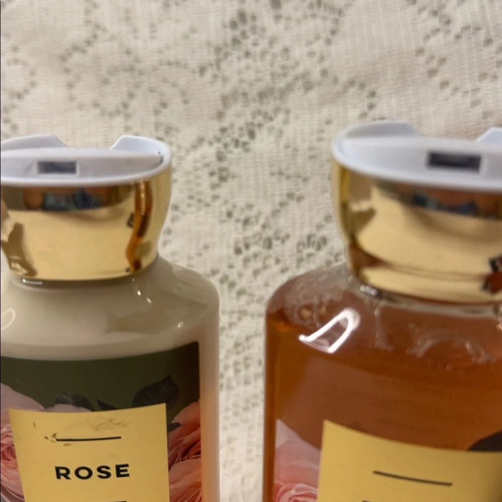 Bath and body Works ROSE 80Z body lotion 10 OZ shower gel both NEW